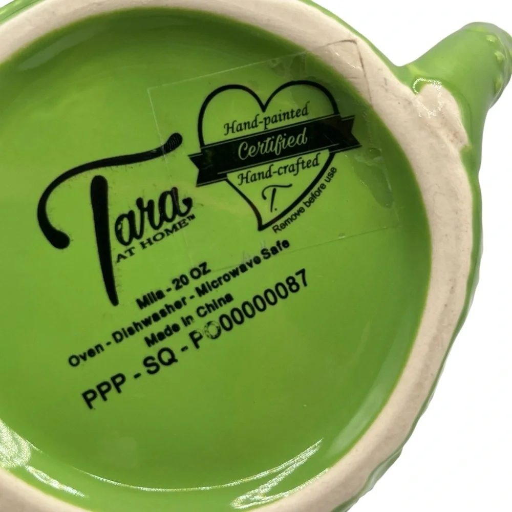 Tara At Home Mila Monkey Green Large 20oz Coffee Cups Mug